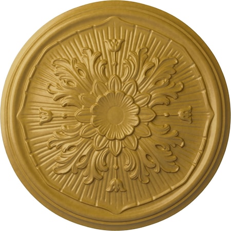 Ekena Millwork Luton Ceiling Medallion (Fits Canopies up to 1 1/8"), Hnd-Painted Iridescent Gold, 15 3/4"OD x 5/8"P CM16LUIGS